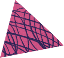 Scribbled Pink and Violet Triangle Paper Cut-out